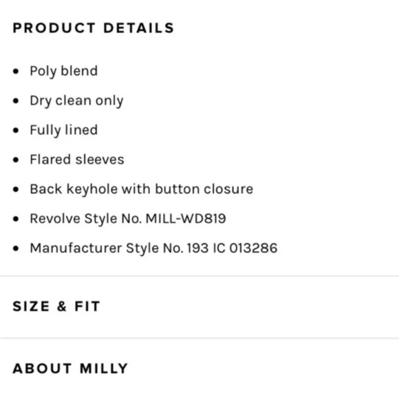 MILLY Nicole shift flared sleeves V neck size 4 dusty blue - Picture 13 of 13